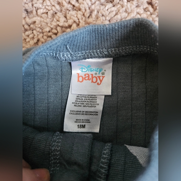 Disney baby 18 mont unisex boy or girl waffle knit soft button up sleeper mickey - Picture 4 of 5